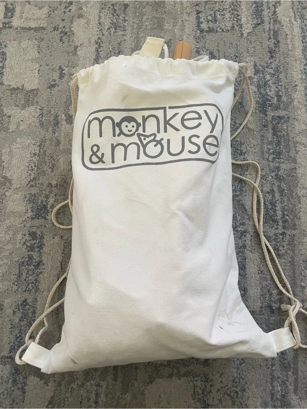 Monkey & Mouse Beige Camping Hammock w/ Spreader Bars, Portable Carry Bag
